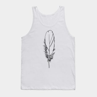 feather. black Tank Top
